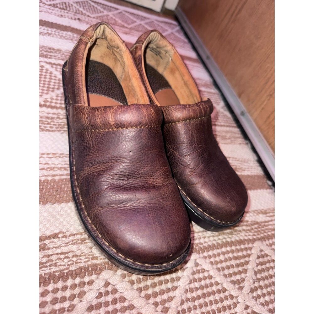 BOC Brown Leather Clogs